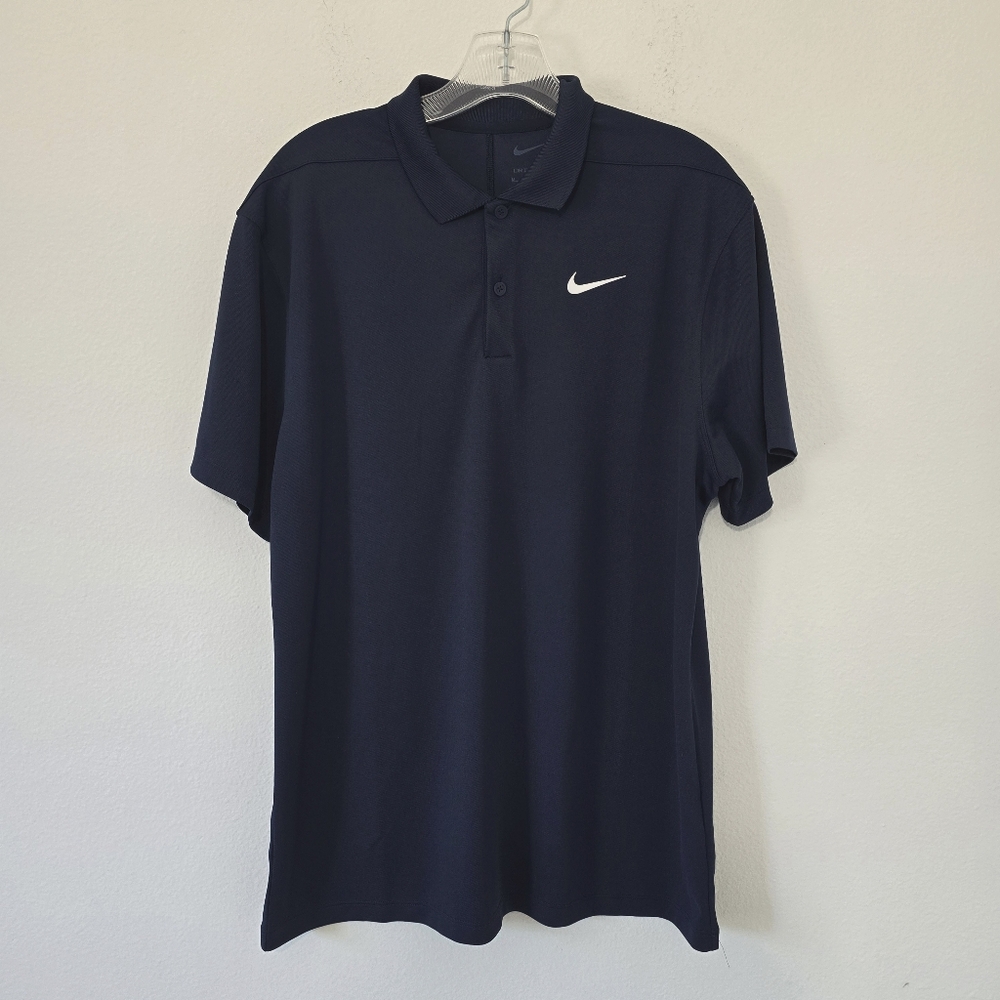 Nike Dri-Fit Victory Solid Golf Polo Shirt Navy Men's Medium